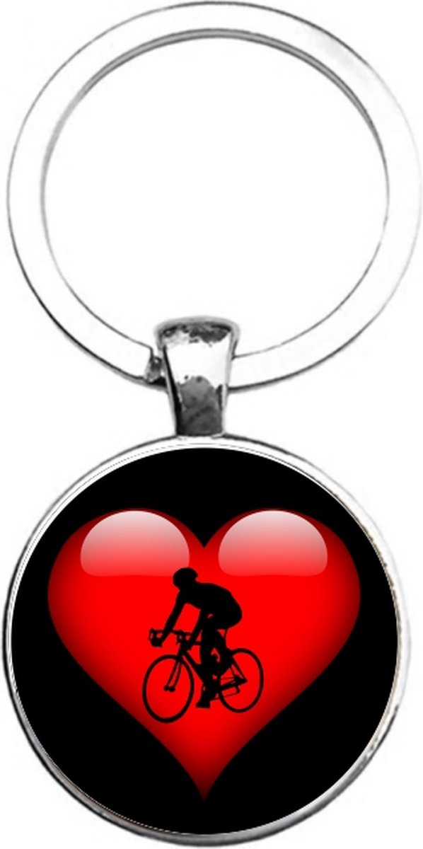 Sleutelhanger Glas - Wielrennen