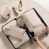 ZEEO Packing cubes set 6-delig - Kleding organizer voor koffer of tassen - Khaki