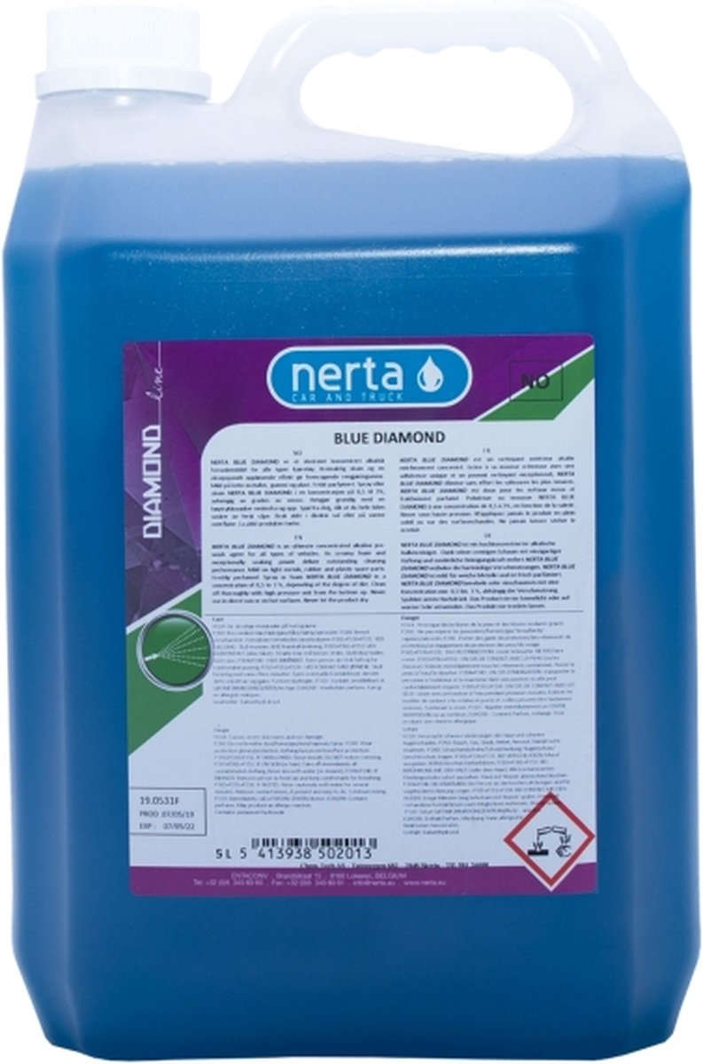 Nerta Blue Diamond - Auto shampoo - Snow foam - auto wassen - auto schoonmaak producten - 5 liter