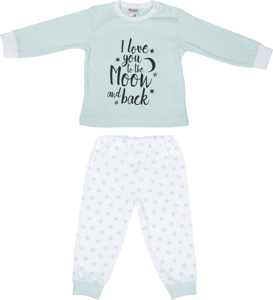 Beeren Mint/ Wit To The Moon And Back Taille 86/92 Pyjama Bébé 24420