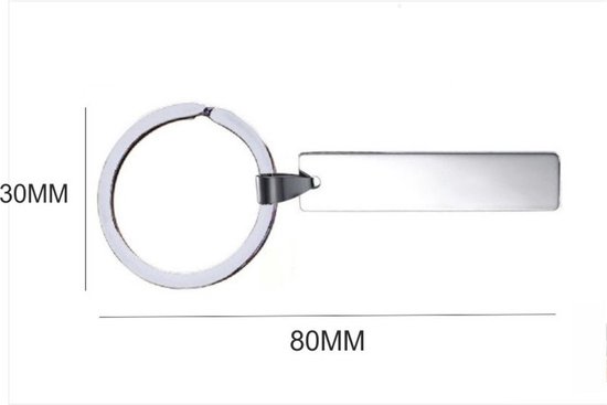 Porte-clés avec nom - Lewis - Acier inoxydable