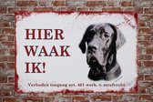 Wandbord - Hier waak ik Duitse Dog - Metalen wandbord - Mancave - Mancave decoratie - Metalen borden – Honden - Metal sign - Bar decoratie - Tekst bord - Wandborden - Wand Decoratie - Metalen bord