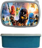 lunch box - lunch box - ninjago - bleu - fournitures scolaires