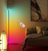 Bol.com Moderne LED Vloerlamp - RGB-Licht - Met Afstandsbediening - Dimbaar - Staande Lamp - Hoeklamp - Verticale Lamp - Sfeerli... aanbieding