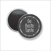 Button Met Magneet 58 MM - De Beste Tante - NIET VOOR KLEDING