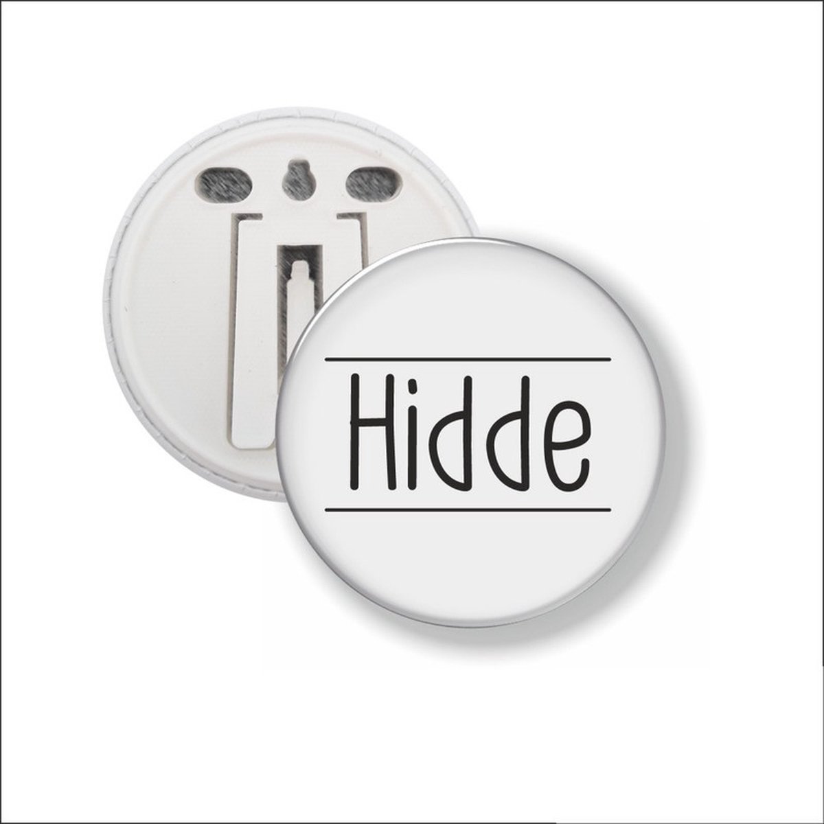 Button Met Clip 58 MM - Hidde