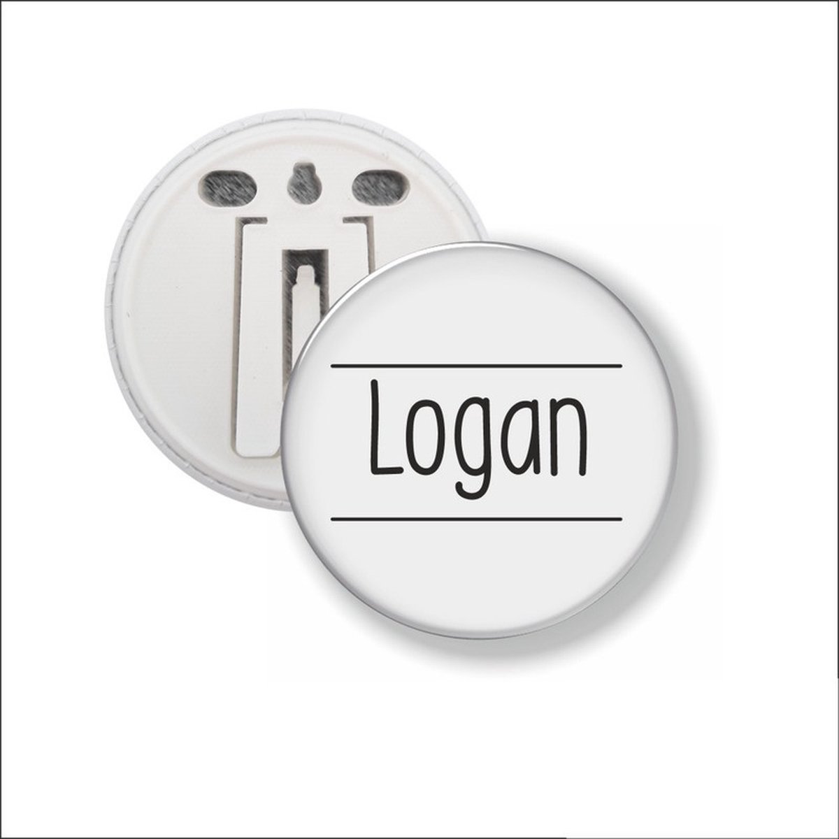 Button Met Clip 58 MM - Logan