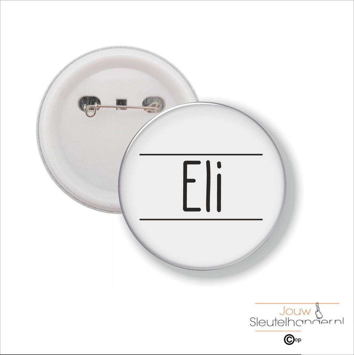 Button Met Speld 58 MM - Eli