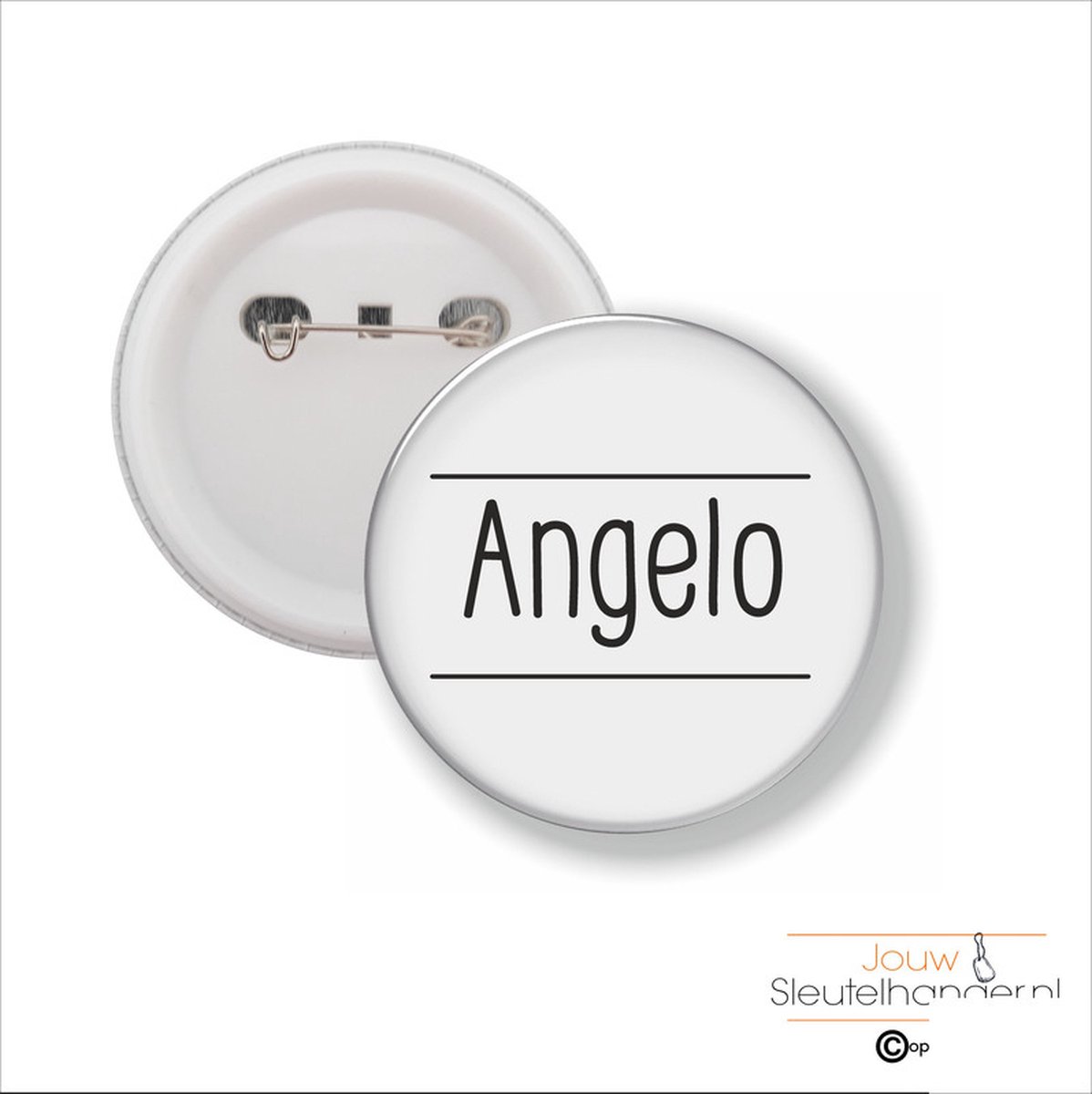 Button Met Speld 58 MM - Angelo