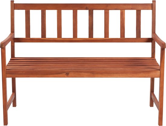 Prolenta Premium - Tuinbank met kussen 120 cm massief acaciahout - Huis