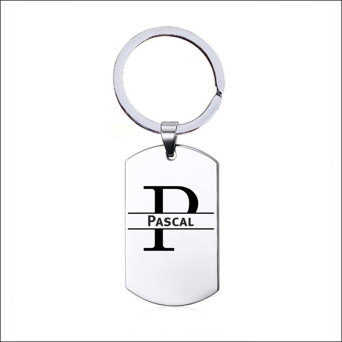 Sleutelhanger RVS Met Naam - Pascal