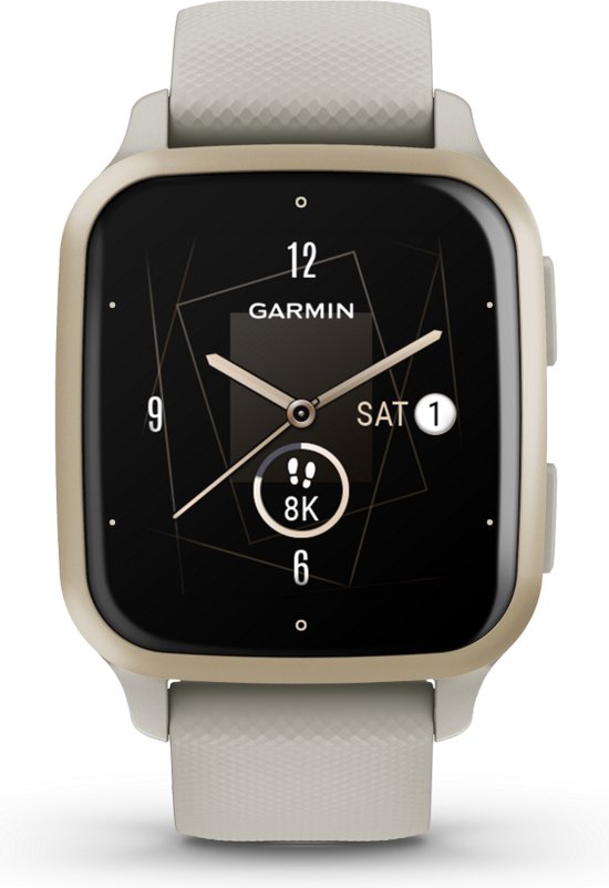 Garmin Venu Sq 2 Music - Health Smartwatch - Amoled display - 10 dagen batterij - Grijs / Cream Gold