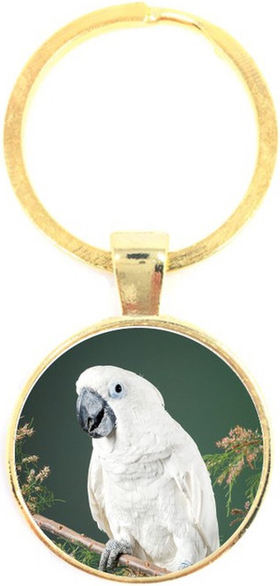 Sleutelhanger Glas - Papegaai