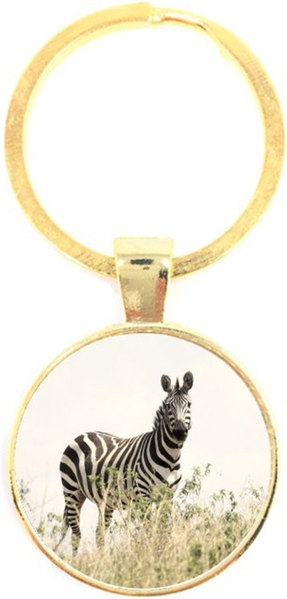 Sleutelhanger Glas - Zebra