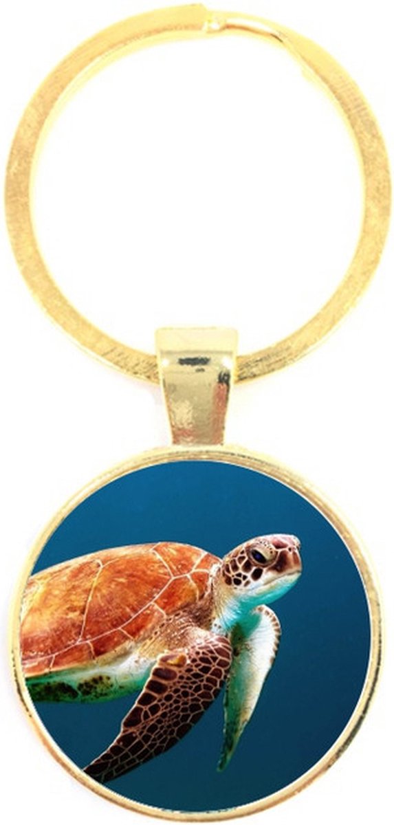 Sleutelhanger Glas - Schildpad