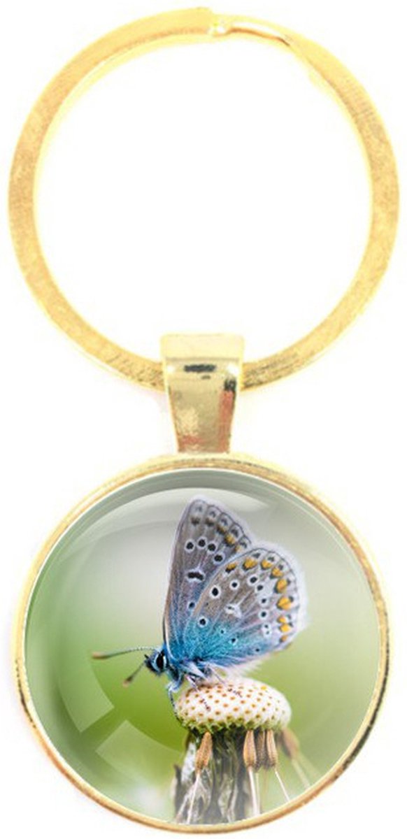Sleutelhanger Glas - Vlinder