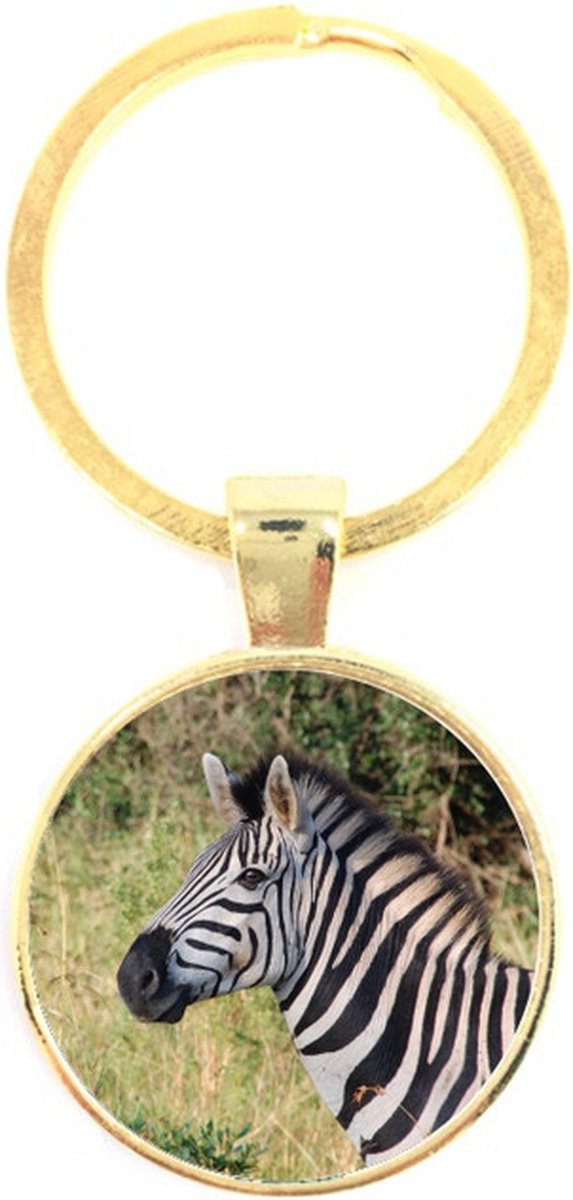 Sleutelhanger Glas - Zebra
