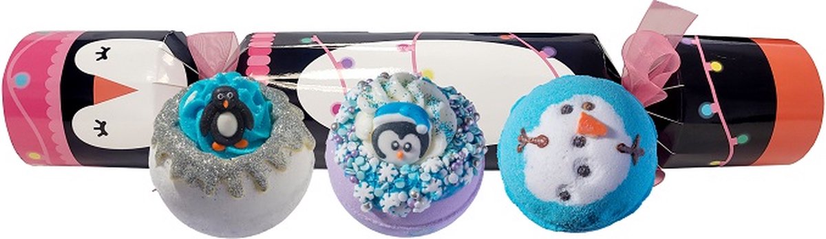 Goedkoopste Bomb Cosmetics - Festive Penguin Blaster x 3 Cracker - Bruisballen - Kerst - Winter