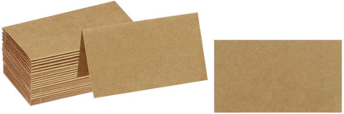 FISKA - 50 stuks Naamkaartjes tafel Karton - Tafelschikking - Naamkaartje Bruiloft - Tafelkaartjes - Naambordje - Plaatskaartjes - Naamkaartjes