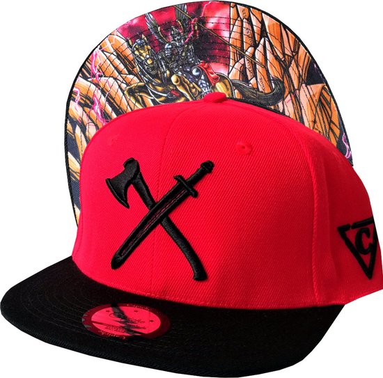Baddery Jezus Cap Flexfit Snapback: Kruis - Cap Heren & Dames Zwart, One size