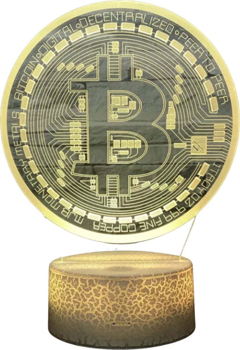 Bureaulamp Met Bitcoin Logo - Tafellamp - Met Afstandsbediening & 16 kleuren  | bol