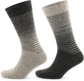 GoWith-wollen sokken-alpaca sokken-huissokken-2 paar-warme sokken-wintersokken-thermosokken-huissokken-bruin-bruin-maat 43-46