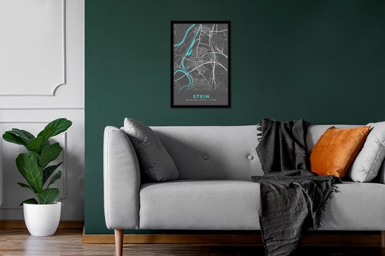 Fotolijst incl. Poster - Stein - Kaart - Plattegrond - Stadskaart - 20x30 cm - Posterlijst