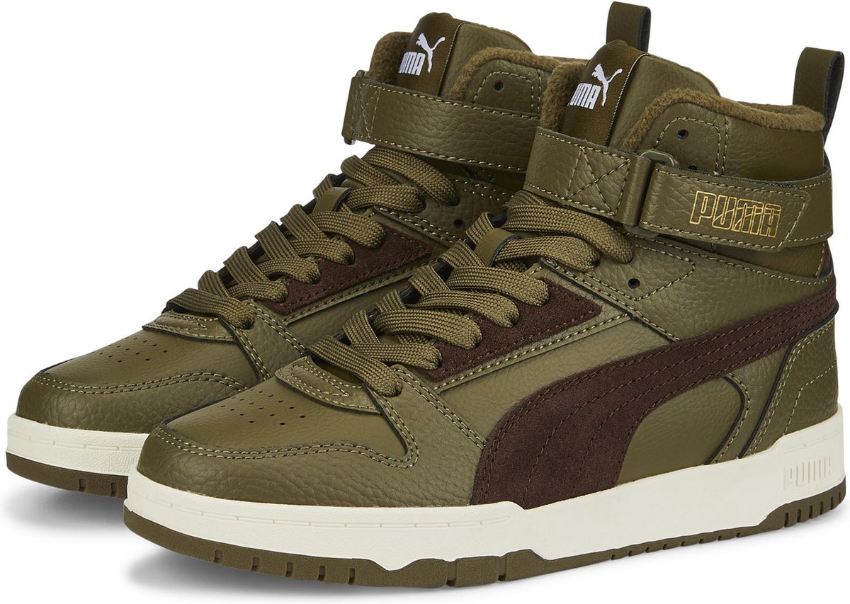 PUMA RBD Game WTR Jr Unisex Sneakers Deep -Dark Chocolate-Puma Team Olijf