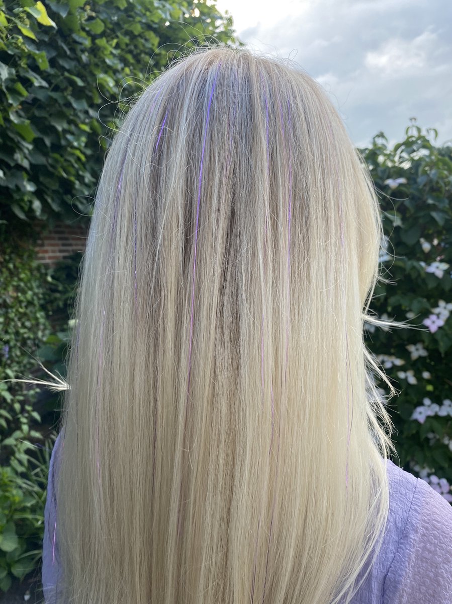 Hair Tinsels - GlitterHaar - Festival Glitter Haar Extensions - 100 Hairtinsels - Inclusief Tutorial en filmpjes - Veel Kleuren - Paars