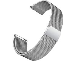 Bandje geschikt voor LG Watch Style / TicWatch C2 - Zilver Milanese Band