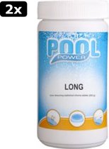 2x Pool Power Long Desinfectiemiddel voor Zwembaden - 1 kg