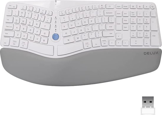Ensemble ergonomique clavier/souris sans fil, 2,4 GHz, portée de
