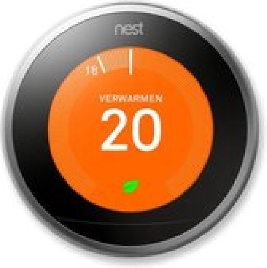 Google Nest Learning Thermostat Slimme thermostaat RVS