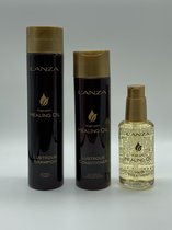 L'anza Keratin Healing Oil set - Lustrous shampoo - Lustrous conditioner - oil hair treatment