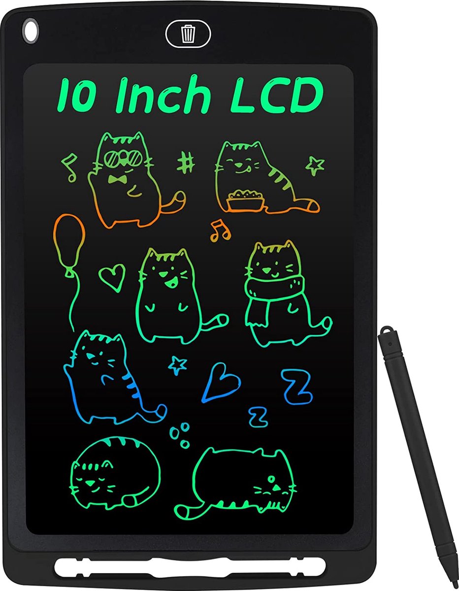 BOTC Tekenbord - LCD Tekentablet Kinderen - 10 inch - Zwart - Grafische Tablet - Writing Tablet - Sinterklaas Cadeautjes - Speelgoed Meisjes & Jongens