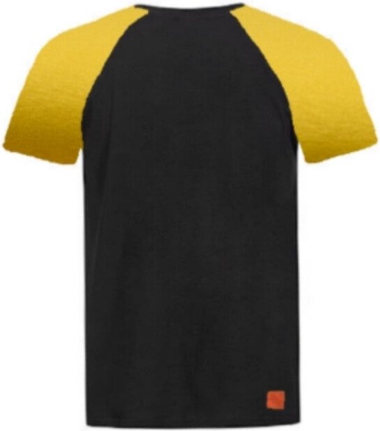 T-shirt zwart geel maat 48
