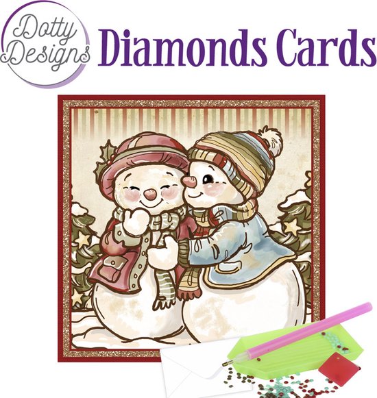 Set van 6 Diamond painting kerstkaarten Dotty Design | bol.com