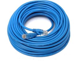 ValeDelucs Internetkabel 20 meter - CAT6 UTP Ethernet kabel RJ45 - Patchkabel LAN Cable Netwerkkabel - Blauw