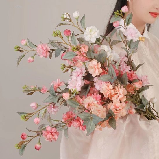 Bouquet de soie - 90 cm de haut - 10 tiges - bouquet à faire soi-même - DIY - toutes fleurs artificielles livrées séparément - Printemps - multicolore - Fleurs artificielles - fausses fleurs - fausses fleurs - plantes artificielles