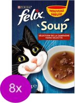 8x Felix - Countryside Selectie - Kattensoep - 6x48g