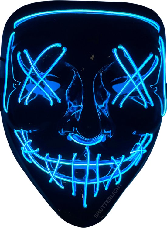 Oproepen Om toevlucht te zoeken bijtend Shutterlight® Purge LED Masker - Blauw - Halloween Masker - Feest Masker -  Festival -... | bol.com