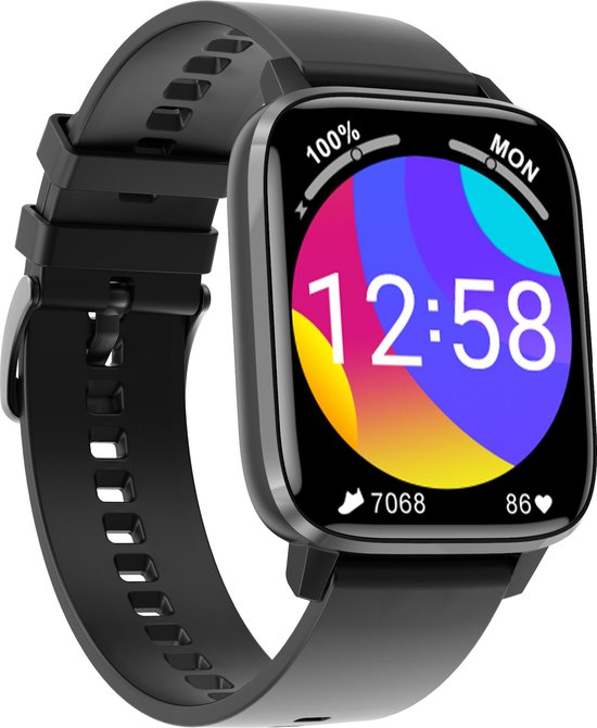 Belesy® DEX – Smartwatch Dames – Smartwatch Heren – Horloge – 1.9"  Touchscreen –... | bol.com