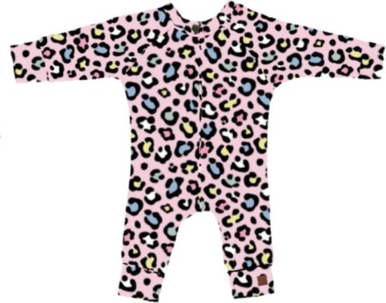 Onesie panter roze