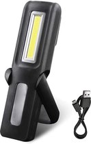 BOTC Oplaadbare COB LED Lamp - USB oplaadbaar - 300 lumen - Werklamp met magneet en haak - 270 graden draaibaar