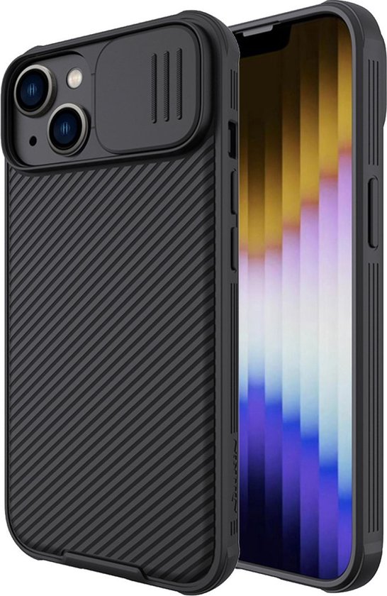 Telefoonhoesje geschikt voor Apple iPhone 14 - Nillkin CamShield Pro Case -  Zwart | bol.com