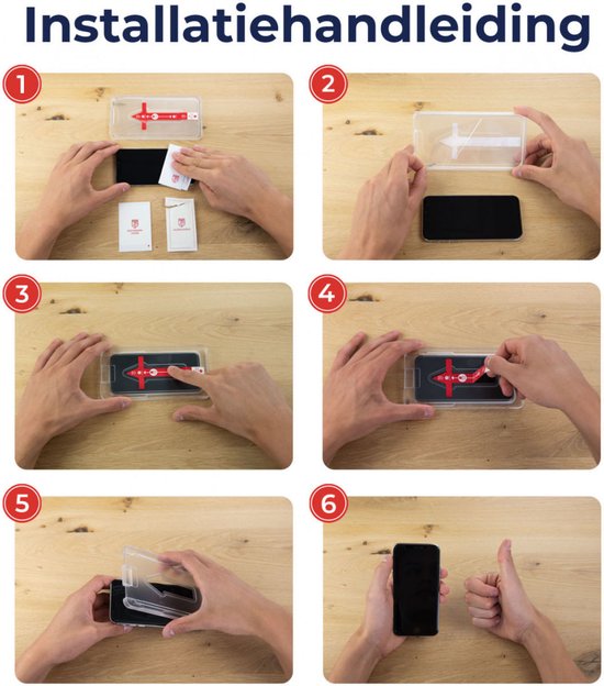 Tempered Glass Rosso Apple iPhone 14 Pro avec Plateau d'Installation