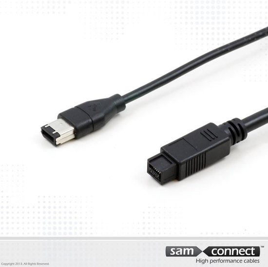 FireWire 6- naar 9-pins kabel, 5m, m/m | Signaalkabel | sam connect kabel |  bol.com