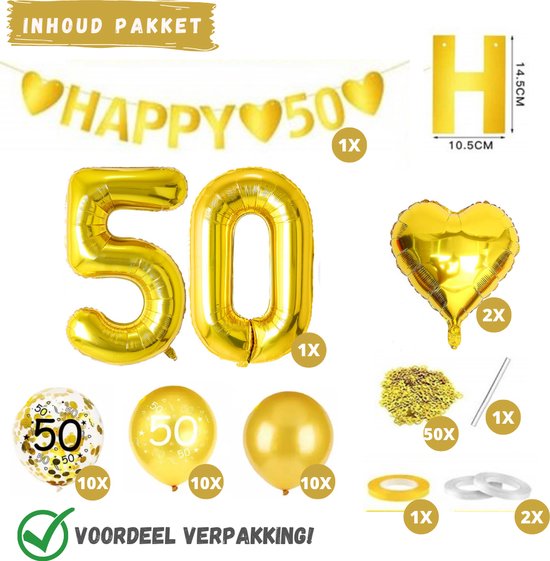 Partypakket® 50 jaar getrouwd Versiering - 50 Jaar Verjaardag