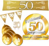 50 jaar getrouwd 5 delig m1 pakket-Jubileum feestpakket - gouden bruiloft.