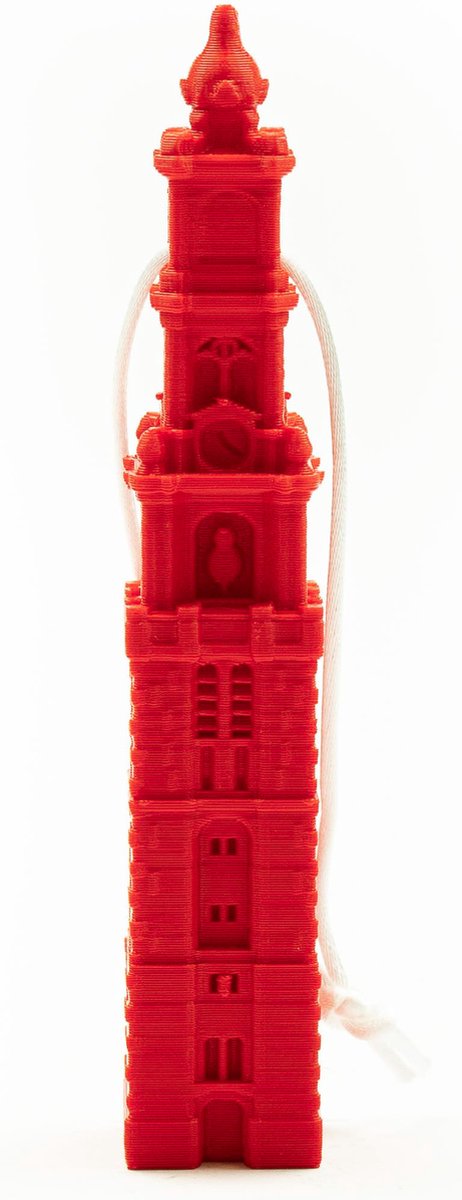 Kersthanger Westerkerk Amsterdam 3D geprint - Rood